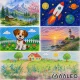 Maaleo Kids Art Set in Suitcase, 145 Pieces, Astronaut