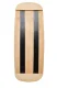 4Fizjo 384 Wooden Balance Board with Roller, Light Brown/Black