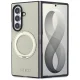 Guess Magnetic Ring Stand Case for Samsung Galaxy Z Fold 8 Ultra - Beige