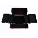 3-in-1 Professional Rolling Makeup Trolley Case 61x36x25 cm, Red