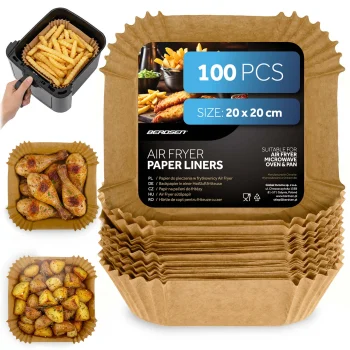 Baking Paper Liners for Air Fryer Berdsen, 20 x 20 cm - 100 Pcs