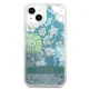 Guess Flower Liquid Glitter Case for iPhone 13 mini, Green