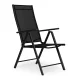 MultiGarden Folding Garden Chairs with Adjustable Backrest, 2 pcs, Black
