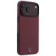Mercedes Leather Semi Wrap Iconic Line MagSafe Case for iPhone 18 Pro Max / 17 Pro Max - Burgundy