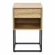 Bedside Table ModernHome with Drawer and Shelf, 40 x 38.5 x 64.5 cm, Light Oak