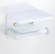 Toilet Paper Holder with Shelf, White