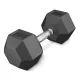 4FIZJO HEX Steel Dumbbell 1 x 20 kg, Black