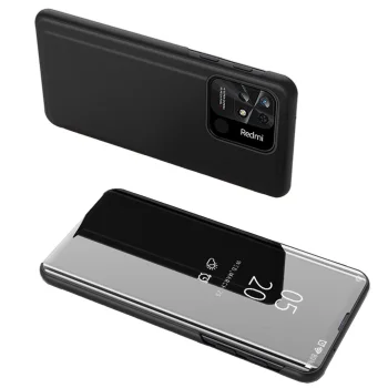 Flip Case for Xiaomi Redmi 10C Clear View Case, Black