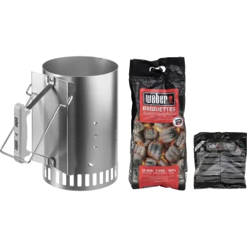Weber Rapid Fire anglių uždegimo kamino rinkinys 3-in-1