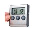 Digital Meat Thermometer with Probe, Silver