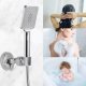 Shower Head Holder with Suction Cup, Silver