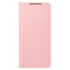 Original Samsung Galaxy S21+ Plus (SM-G996B) LED View Wallet Bookcase Cover Case, Pink (EF-NG996PP)
