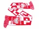 Poland Fan Scarf for Sports Matches Soft Double-Sided, White Red