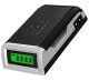 AA AAA Battery Charger with LCD Display, 4-Slot, Silver-Black