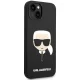 Karl Lagerfeld Silicone Karl\'s Head MagSafe Case for iPhone 14 Plus / 15 Plus - Black