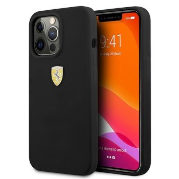 Apple iPhone 13 Pro Max Ferrari Silicone Hard Case Cover, Black (Fessihcp13xbk)