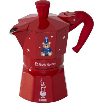 Bialetti Moka Express Joyful Memories Moka Pot, 1 Cup, Red