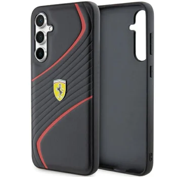 Ferrari Samsung Galaxy S23 FE Case Twist Metal Logo, Black