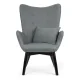 Sofotel Norse Lounge Chair with Footstool, Grey