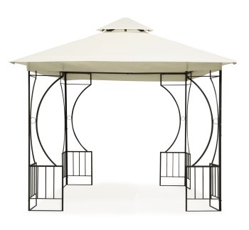 MultiGarden Garden Gazebo 3x3m with 4 Side Walls, Beige