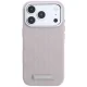 Karl Lagerfeld Grained Mono Resin Logo MagSafe Case for iPhone 17 / 18 Pro Max, Pink