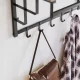 Hanging Shelf with Clothes Hanger, Rustic Style