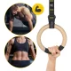 4Fizjo 1600 Gymnastic Rings with Straps, Black/Yellow