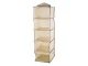 Hanging Closet Organizer with 5 Shelves 100cm Beige