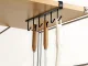 Under-Cabinet Kitchen Hanger with 6 Hooks, Black
