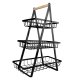 3-Tier Metal Kitchen Organizer Rack Fruit and Vegetable Basket Stand
