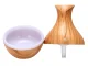 Air Humidifier and Aroma Diffuser with RGB Backlight, USB, Light Brown