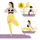 4Fizjo 996 Non-Slip Yoga and Exercise Mat TPE 1 cm, Purple
