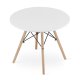 Round Scandinavian Coffee Table with 60 cm Top, White