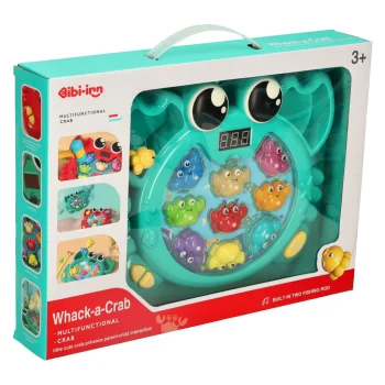 Bibi-inn 2-in-1 Crab Whack-a-Mole and Fishing Game Toy