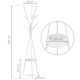 Massido MS-869 Freestanding Metal Coat Stand with Shelf