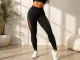 Women\'s Push Up Sports Leggings, High Waist, Black, L/XL