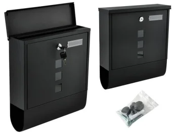 Malatec A4 Mailbox with Newspaper Holder, Black
