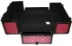 Professional 3-in-1 Rolling Makeup Train Case 61x36x25 cm, Black and Pink