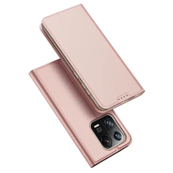 Dux Ducis Skin Pro Wallet Case for Xiaomi 13 Pro with Stand and Card Slot, Pink