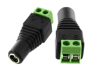 Female DC Jack Power Connector 2.1mm x 5.5mm Screw Terminal, 10 pcs
