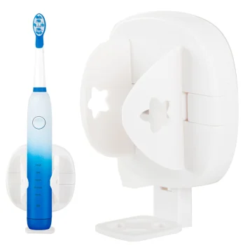 Wall-Mounted Electric Toothbrush Holder, White