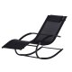 Multigarden Zero Gravity Rocking Garden Lounger with Headrest, Black