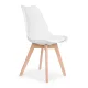 ModernHome Dining Chairs Set of 4 with Cushions for Kitchen, white