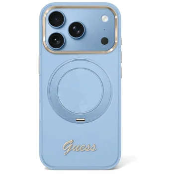 Guess IML Ring Stand 360 MagSafe Case for iPhone 17 Pro Max / 18 Pro Max, Light Blue