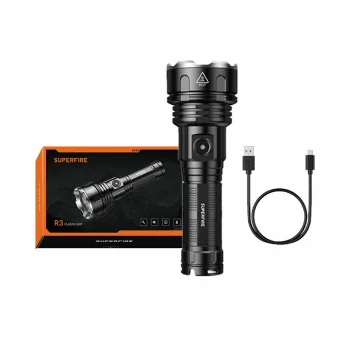 Superfire R3 P90 Flashlight, 2000 lm, 36W, USB