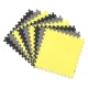 Puzzle foam mat 180x180cm 9 pcs grey yellow