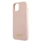 Guess Silicone Script Gold Logo Case for iPhone 13 6.1\" (Light Pink)