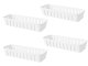 Divided Food Storage Container with Drainer and Handle, Clear