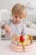 Ecotoys Wooden Birthday Cake with Candles and Strawberries, 15 Pieces