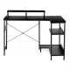 Corner computer desk with 3 shelves ModernHome, black